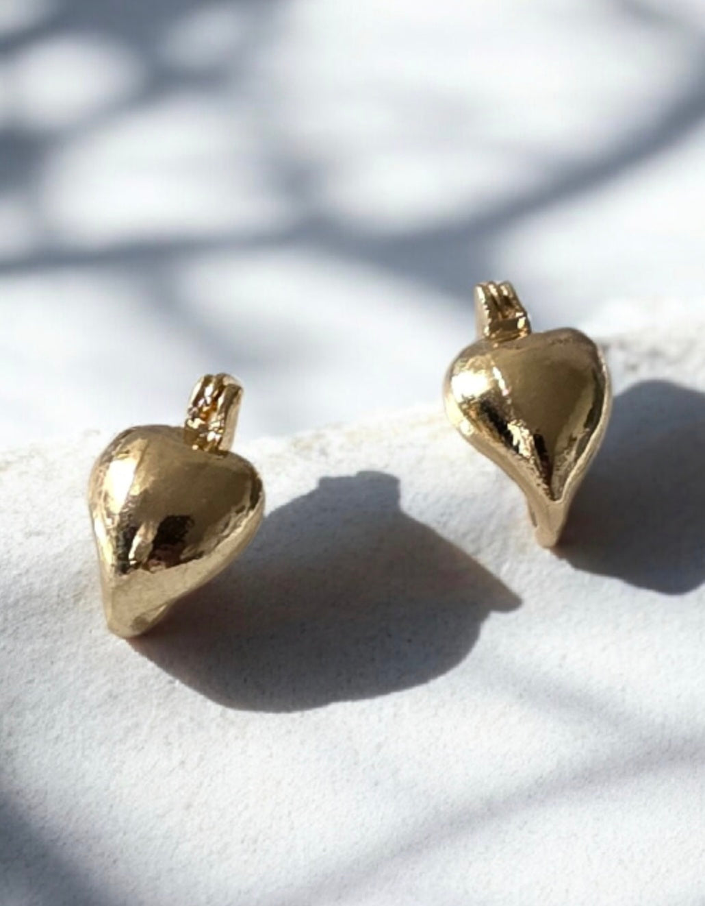 Gold Heart Clip Type 8mm