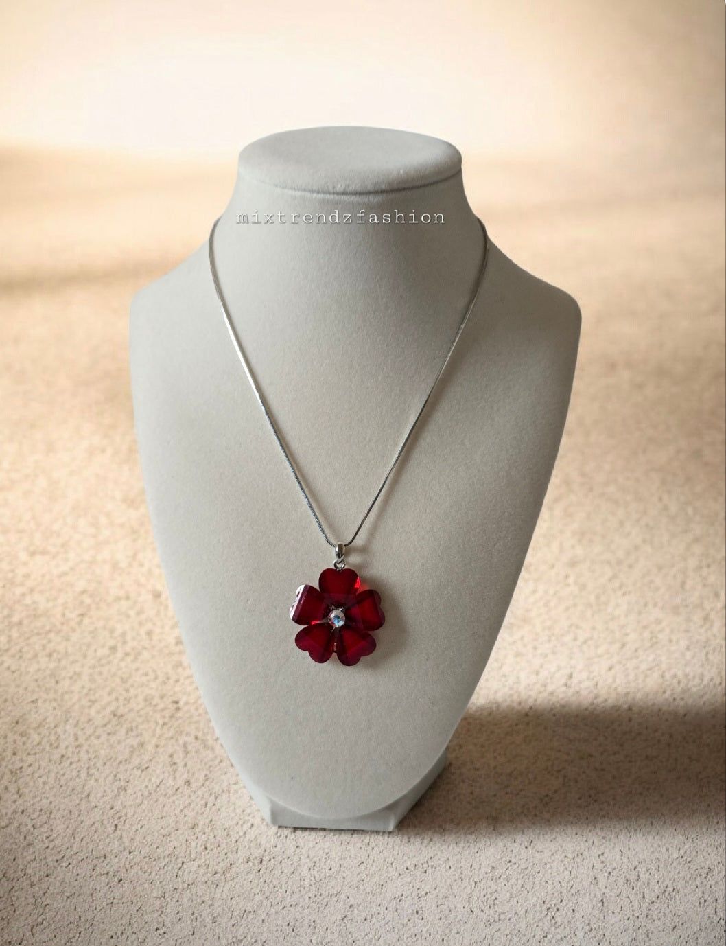 Magenta Periwinkle Necklace