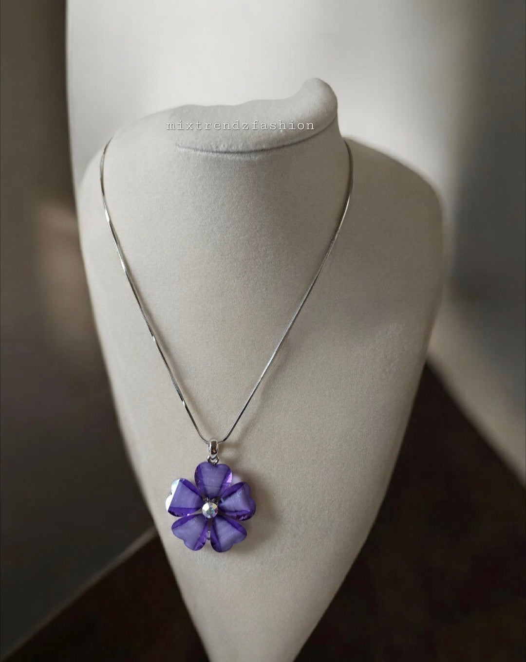 Purple Periwinkle Necklace