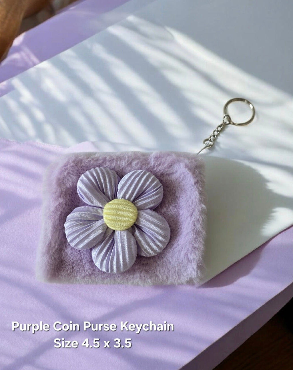 Purple Coin Purse Keychain