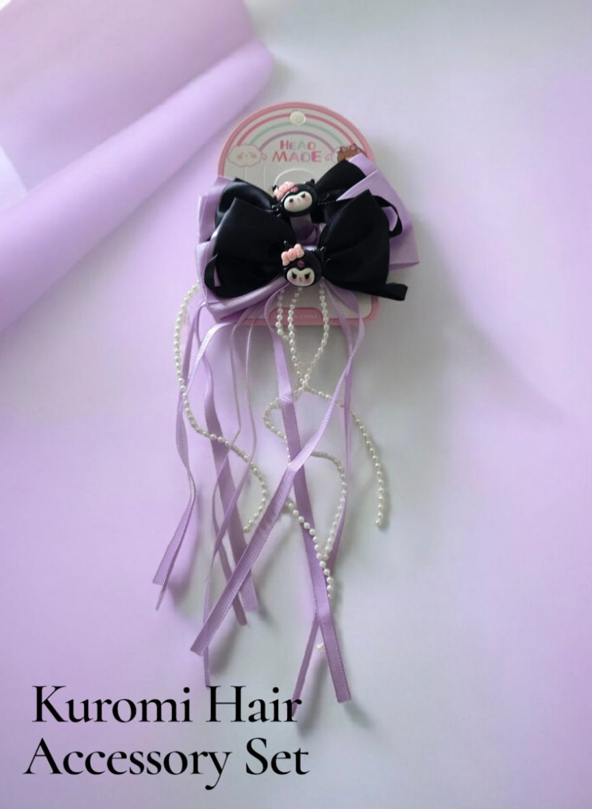 Kuromi Hair Clip Set 01