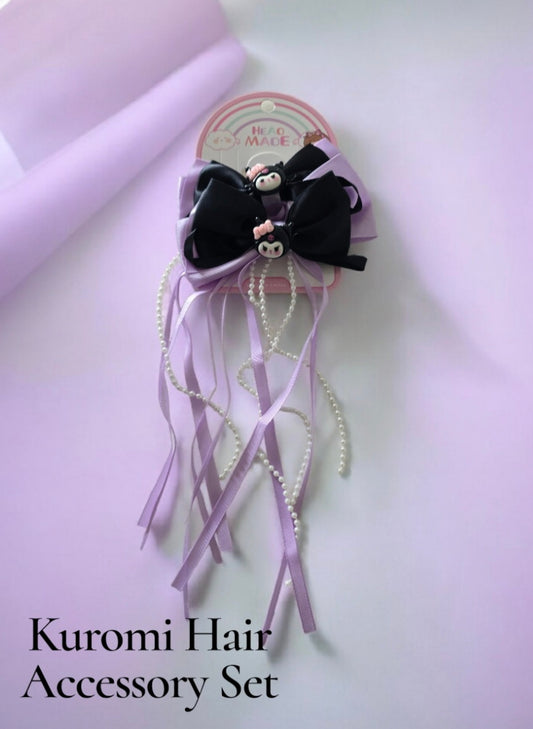 Kuromi Hair Clip Set 01