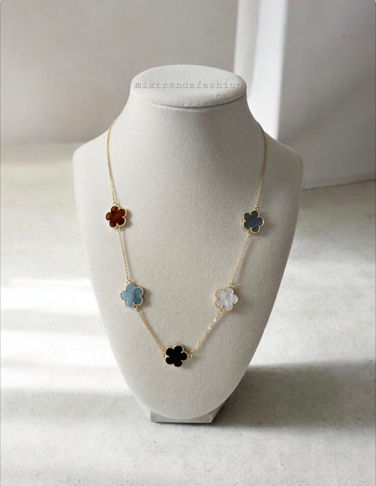 Multi Color Flower Necklace