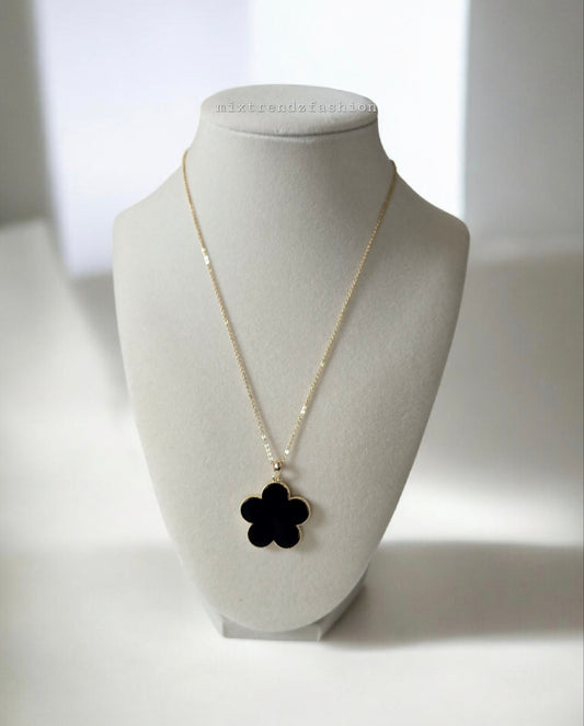 Black Flower Necklace