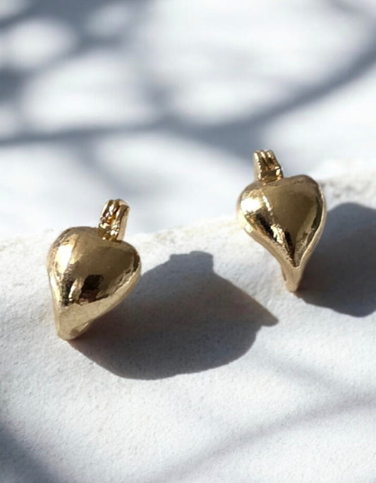 Gold Heart Clip Type 8mm