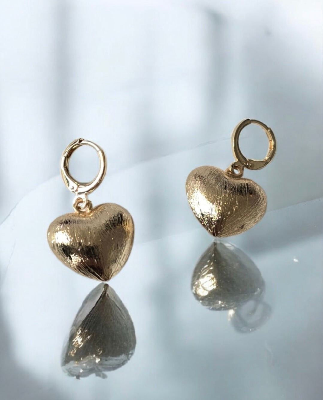 Heart Clip Dangling Earings 18mm