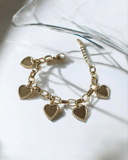 Heart Charm Chain Bracelet