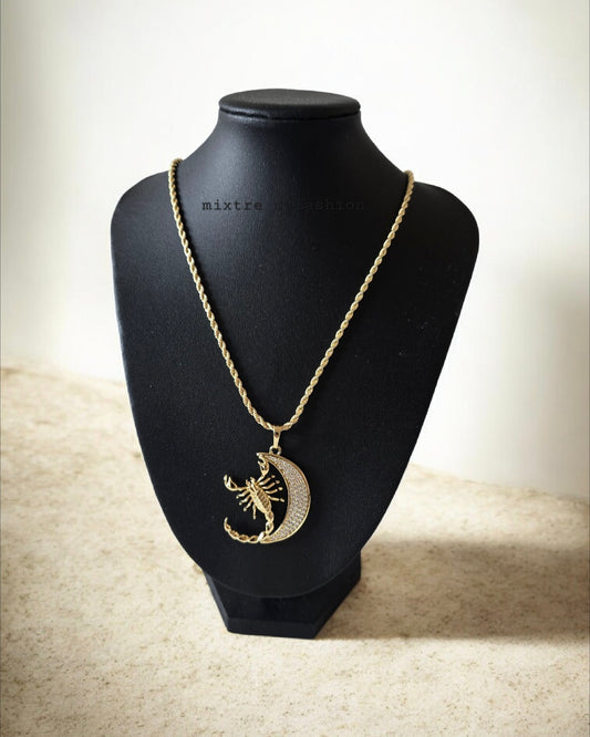 Scorpio  in Moon Necklace