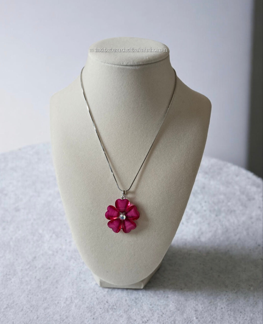 Hot Pink Periwinkle Necklace