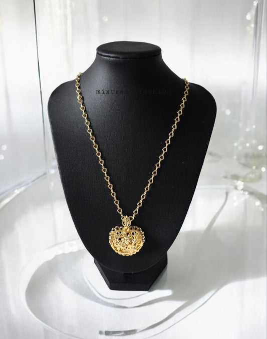 Flower Heart Necklace