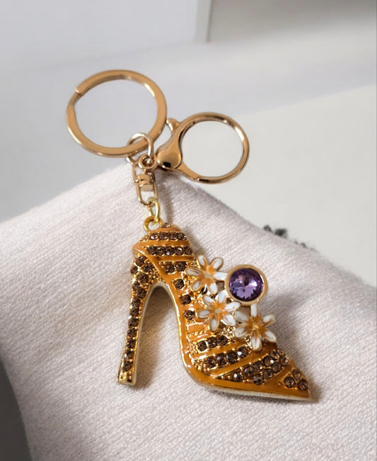 Stiletto Mustard Keychain