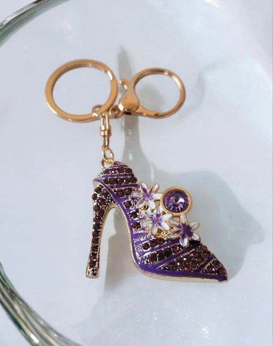 Stiletto Purple Keychain