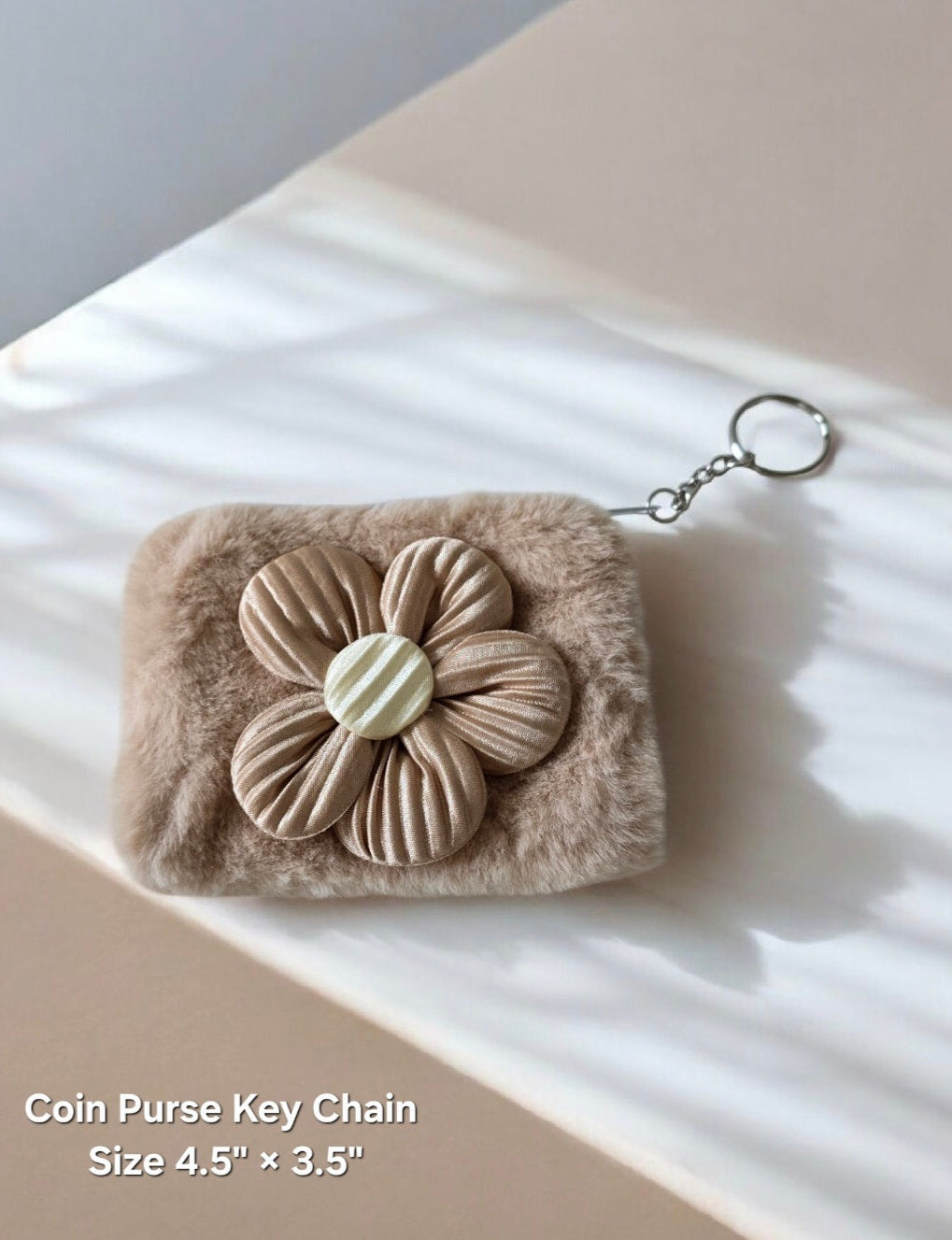 Brown  Coin Purse Keychain