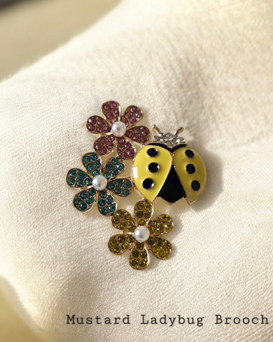 Yellow Ladybug Brooch