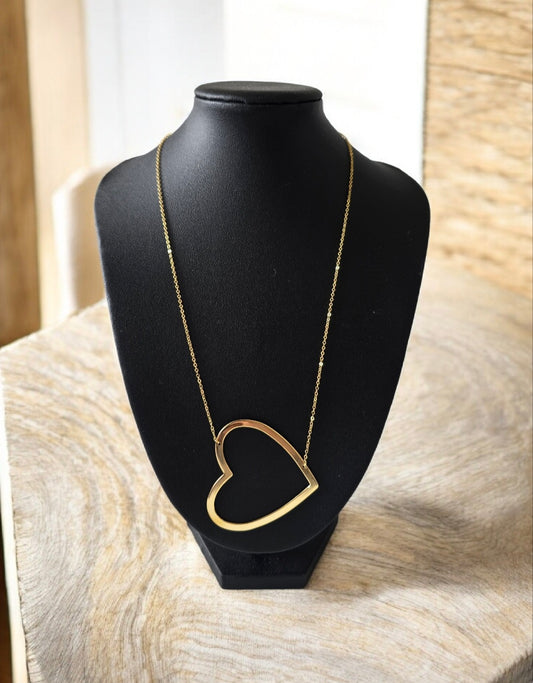 Heart Pendant Necklace  40mm