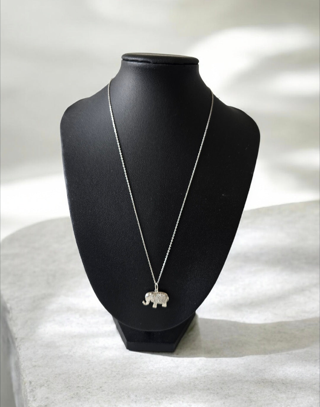 Elephant  Pendant 15mm Necklace