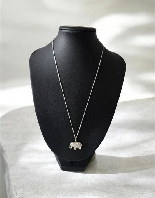 Elephant  Pendant 15mm Necklace